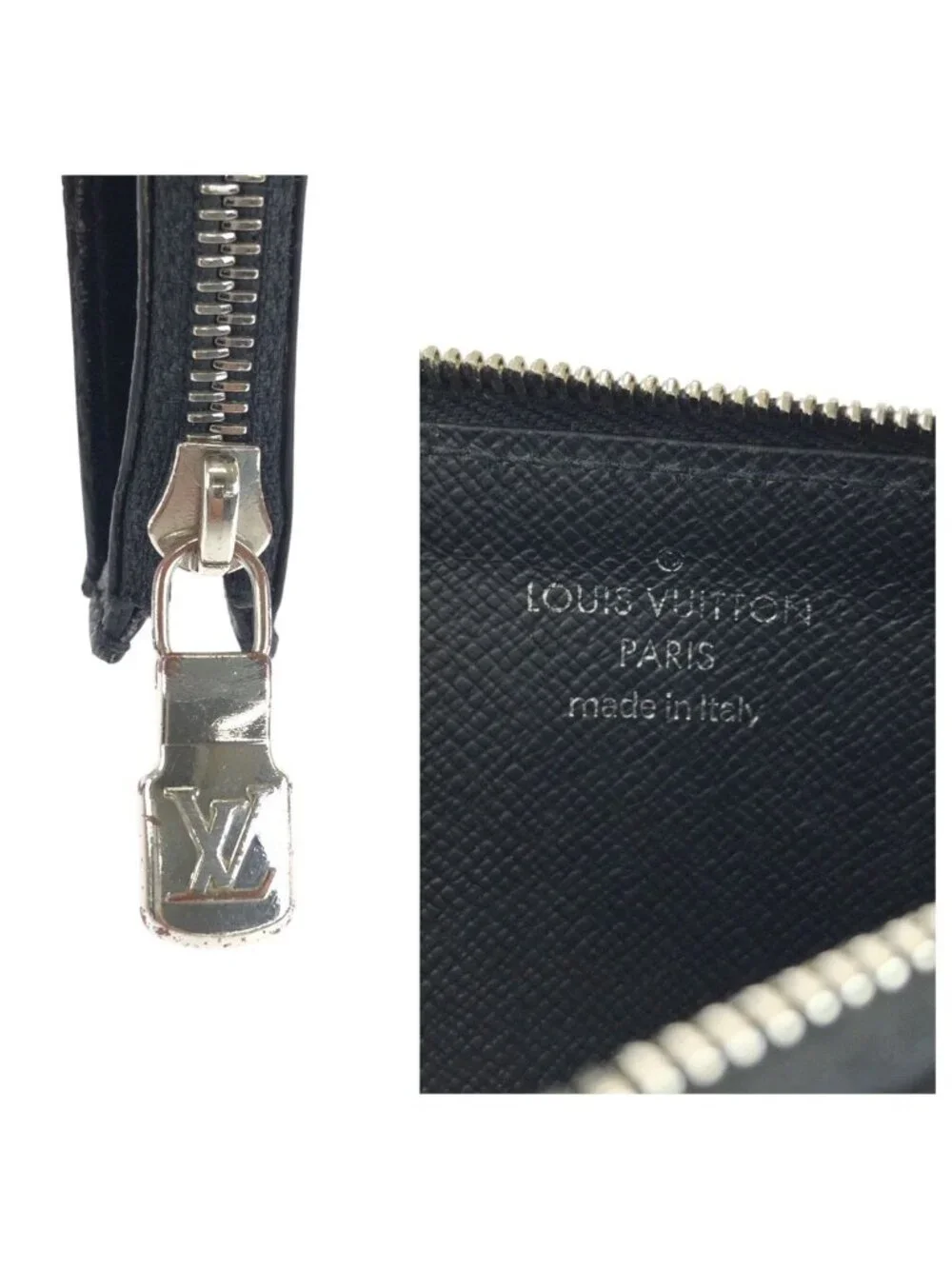 Louis Vuitton Monogram Eclipse Taiga Black Noir Card Case Coin